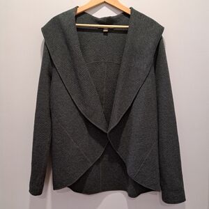 Tommy Bahama Charcoal Open Front Cottagecore Cozycore Cardigan Womens M